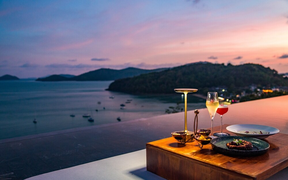 A rooftop bar view in Phuket