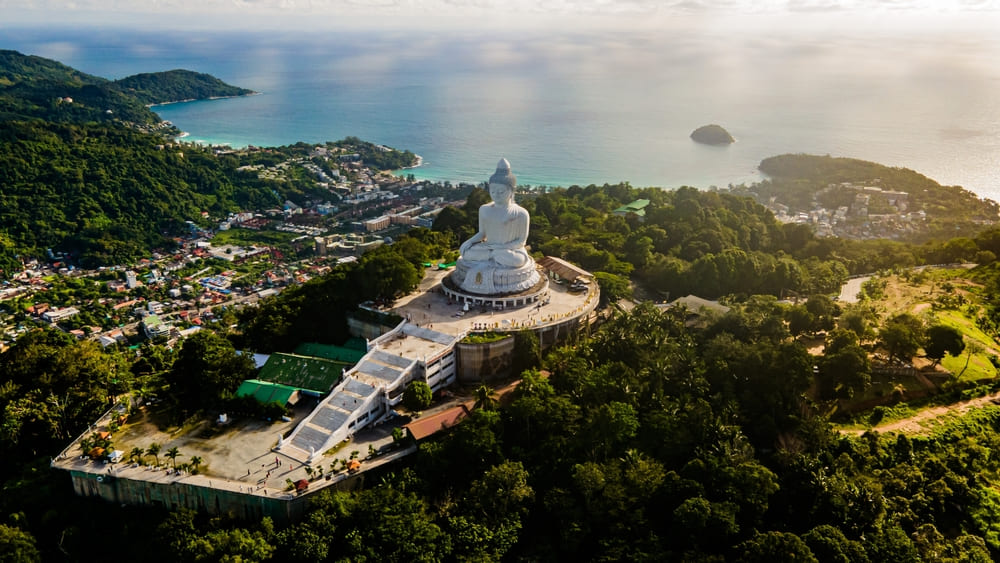 Aerial view from a helicopter tour of Phuket