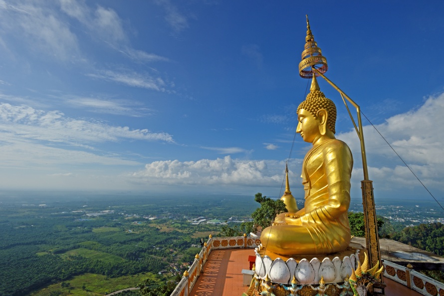 Buddha statue on top of the Tiger Cave Temple, Krabi