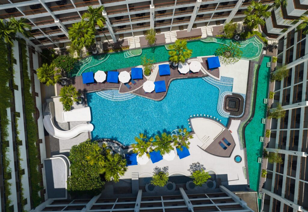 Top view of Deevana Plaza Phuket-Patong Hotel