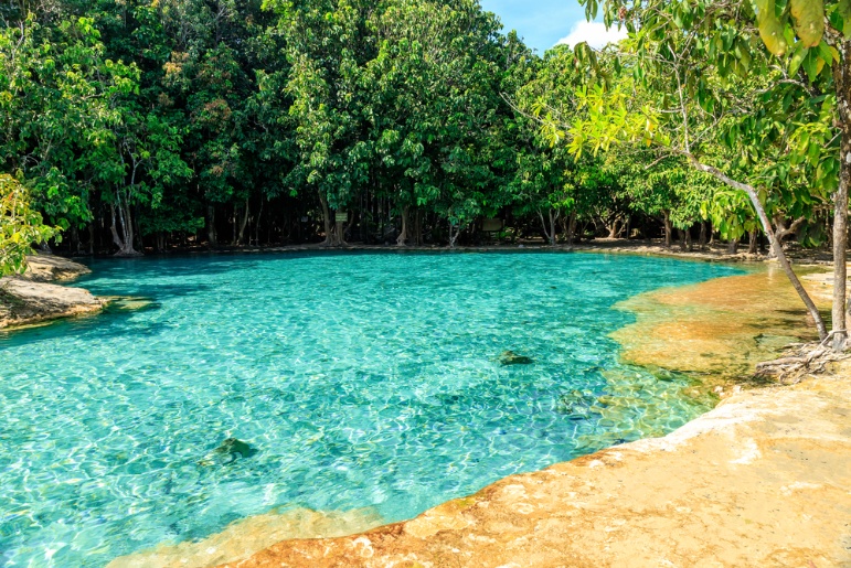 Saline hot spring in Krabi