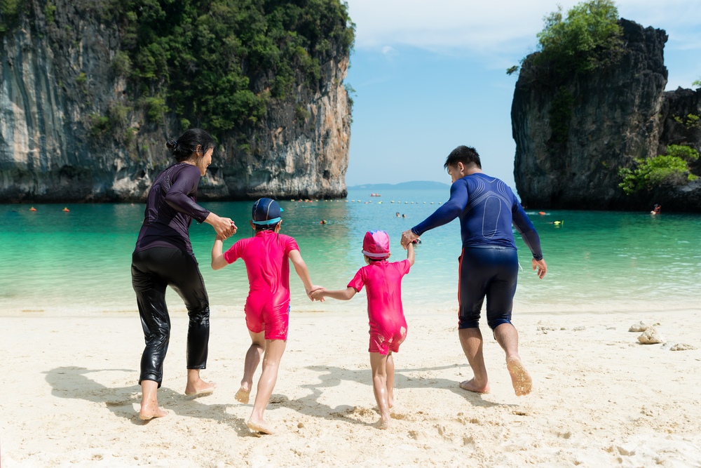 family enjoying a family-friendly activity in phuket