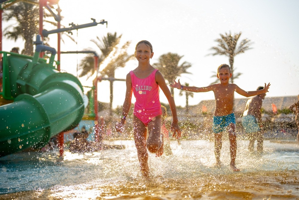 Children enjoying at a water park in Phuket
