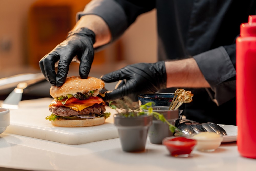 Chefs preparing a hotel buffet